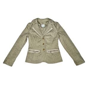 ARMANI COLLEZIONI *Mint Unworn* Beige XS/S Quilted Lightweight Jacket – 2006